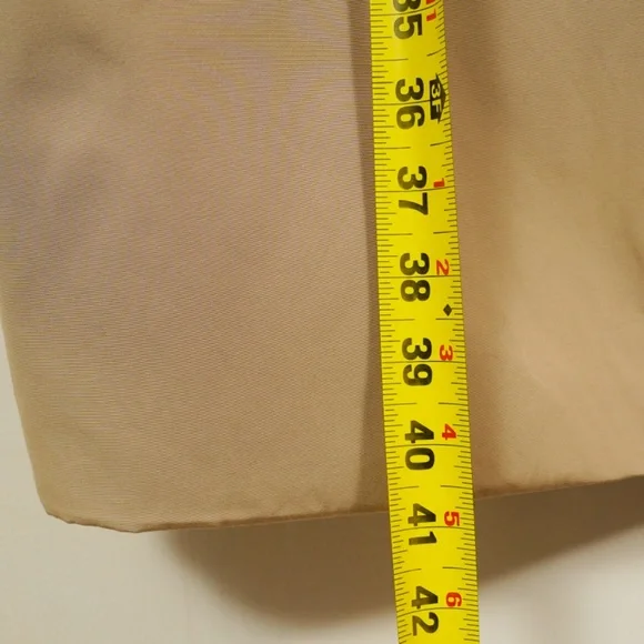 H&M Men’s Trench Car Coat 42R Tan Long Overcoat Collared Winter Jacket - Picture 9 of 11